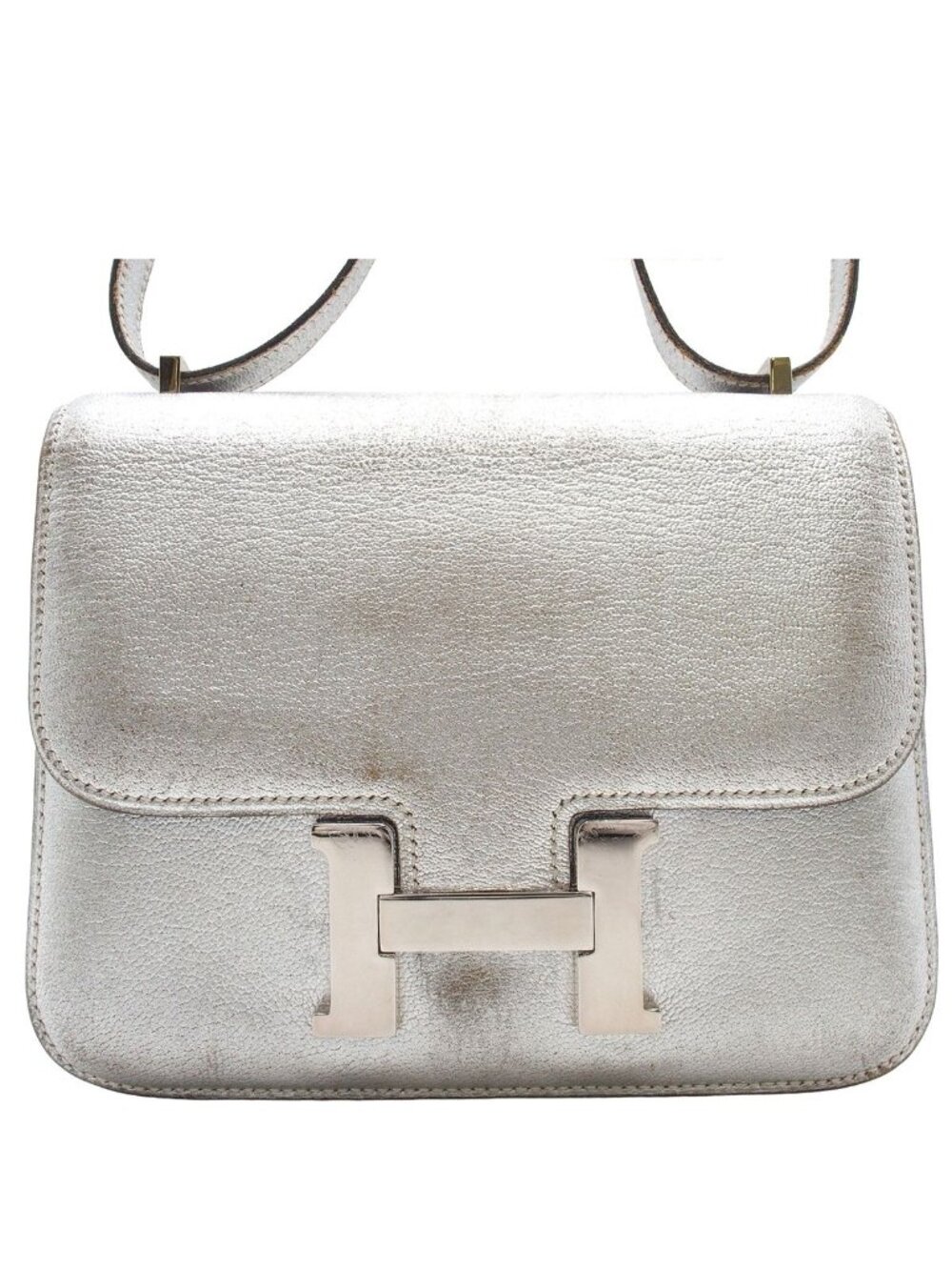 Hermes Constance 3 Mini Metalize Olympic Limited Silver Chevre Shoulder Bag